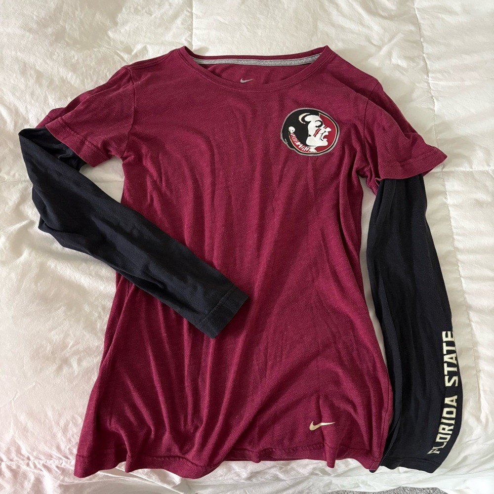 Nike Women's Garnet and Black Florida State Top